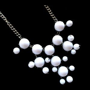 Women’s Necklace- White Bubble Necklace